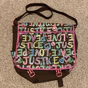 Justice messenger bag backpack.